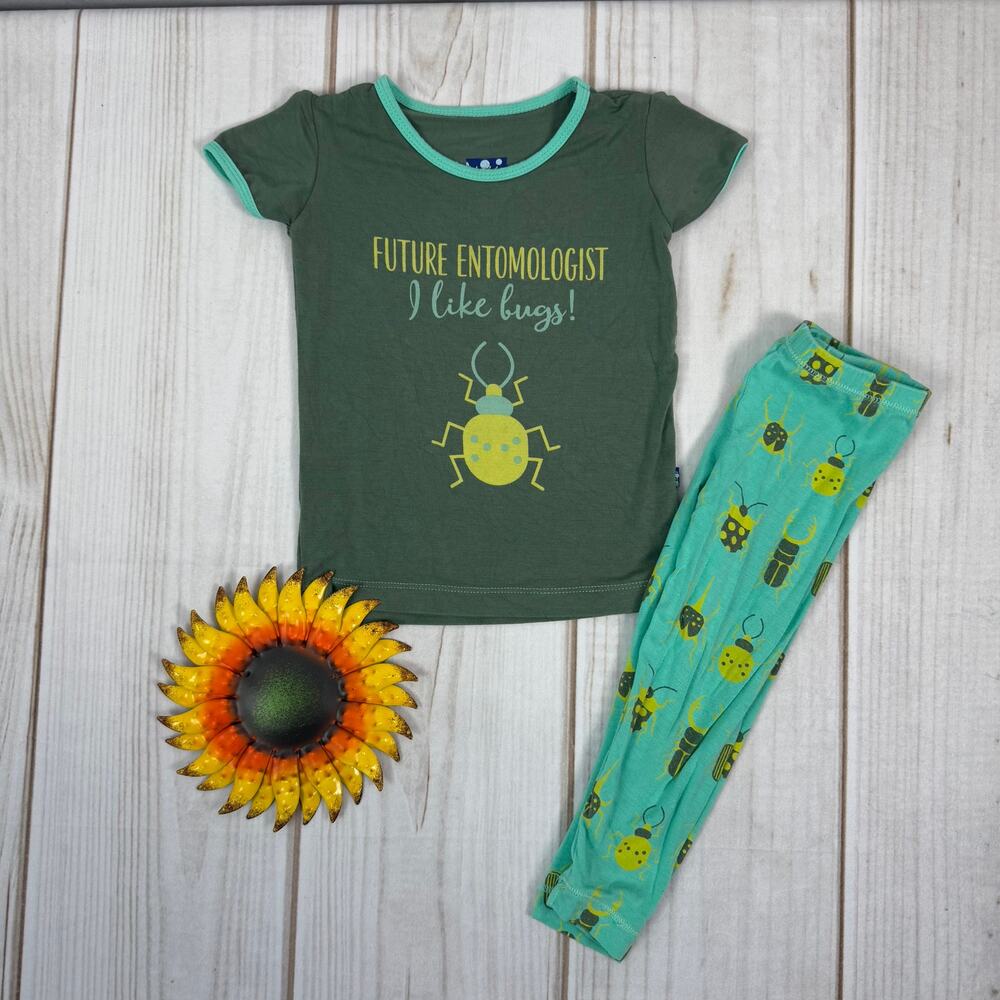 kickee pants glass beetles pajamas‎ 18-24M
